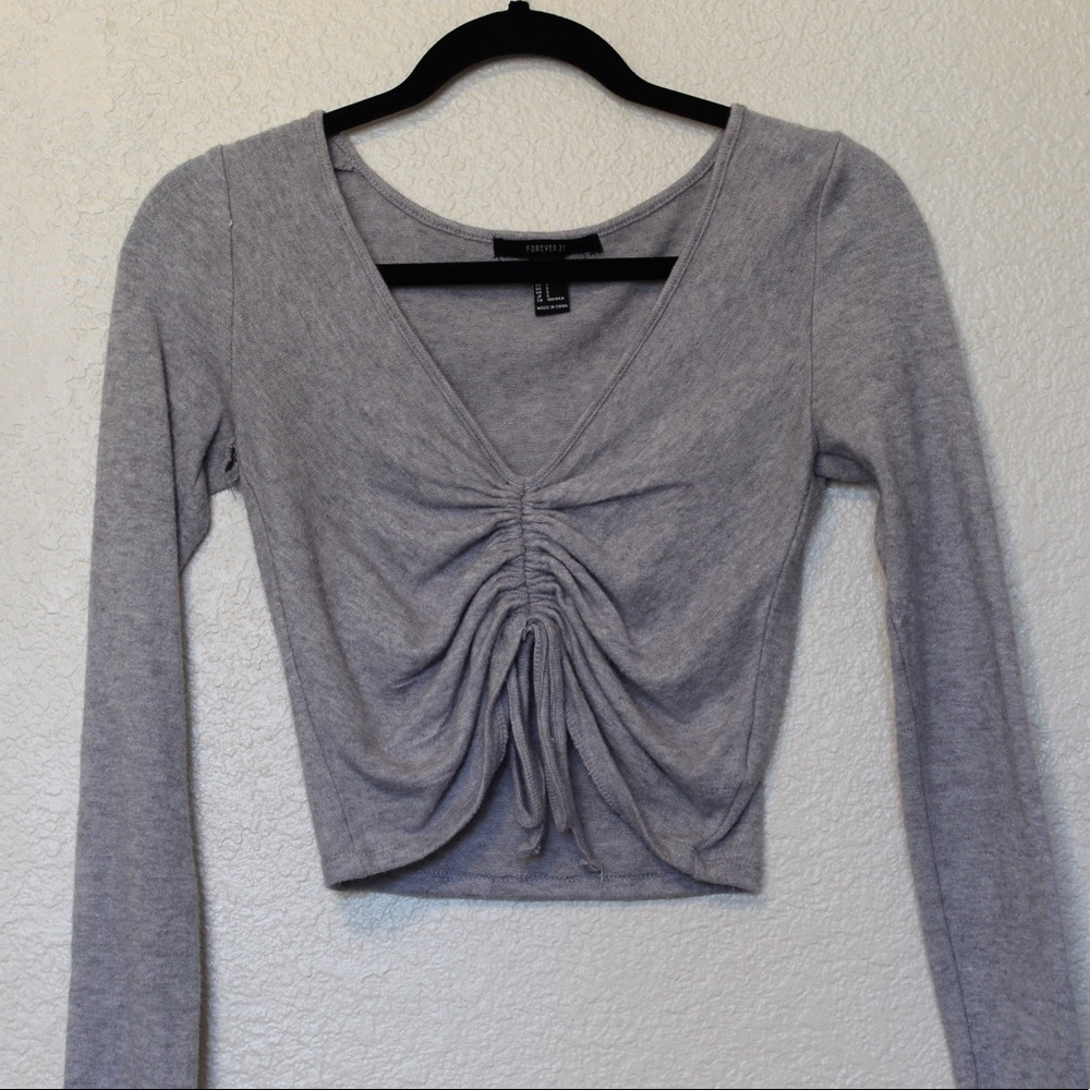Forever 21 Grey Crop Top